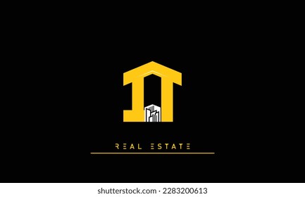 Real Estate letters Initials Monogram logo IT , TI