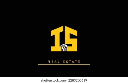 Estate letters Initial Monogram Logo IS, SI