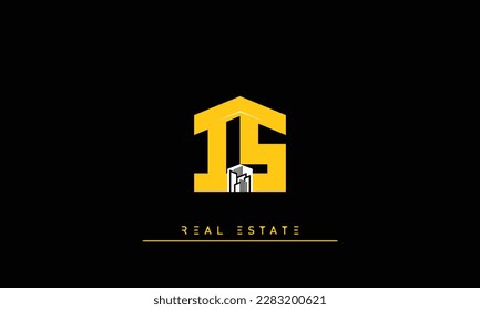 Real Estate letters Initials Monogram logo IS , SI