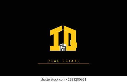 Real Estate letters Initials Monogram logo IQ , QI