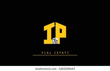Real Estate letters Initials Monogram logo IP , PI