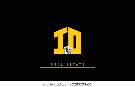 Letras inmobiliarias Logotipo inicial Monograma IO , OI