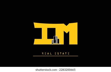 Real Estate letters Initials Monogram logo IM , MI