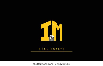 Real Estate letters Initials Monogram logo IM , MI