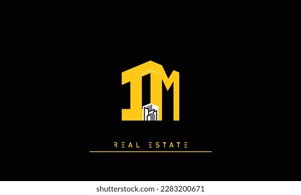 Real Estate letters Initials Monogram logo IM , MI