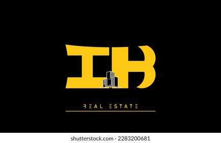 Letras inmobiliarias Logo de Iniciales Monograma IK , KI