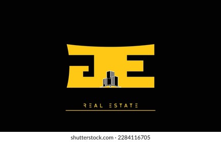 Real Estate letters Initials Monogram logo JE , EJ