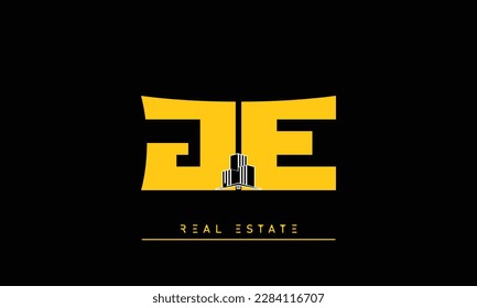 Real Estate letters Initials Monogram logo JE , EJ