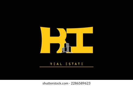 Real Estate letters Initials Monogram logo KI , IK