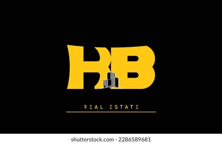 Letras inmobiliarias Logotipo inicial Monograma KB , BK