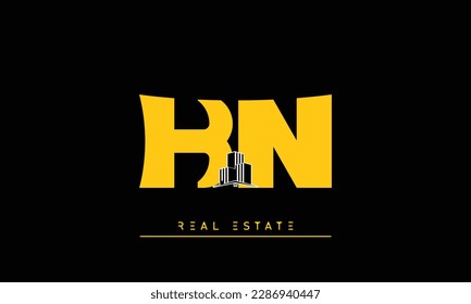 Letras inmobiliarias Logo del Monograma KN , NK