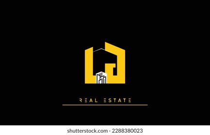 Real Estate letters Initials Monogram logo LJ , JL