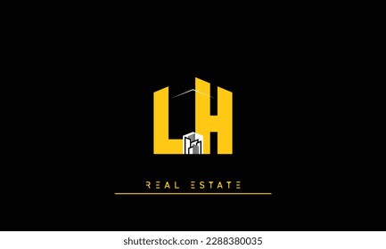 Real Estate letters Initials Monogram logo LH , HL