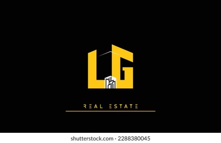 Real Estate letters Initials Monogram logo LG , GL