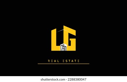 Real Estate letters Initials Monogram logo LG , GL