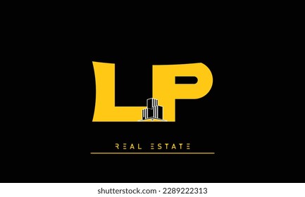 Real Estate letters Initials Monogram logo LP , PL