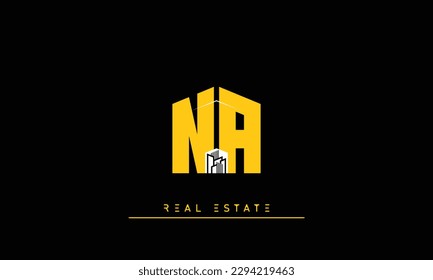 Real Estate letters Modern Creative logo NA , AN 