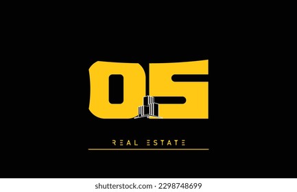 Real Estate letters Modern Creative logo OS , SO