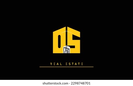 Real Estate letters Modern Creative logo OS , SO