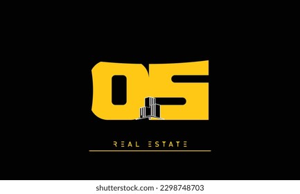 Real Estate letters Modern Creative logo OS , SO