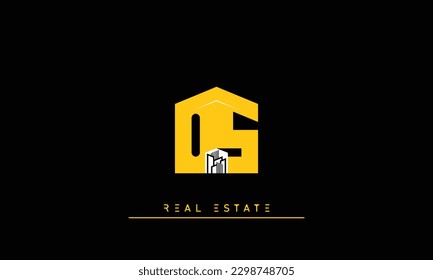 Real Estate letters Modern Creative logo OS , SO