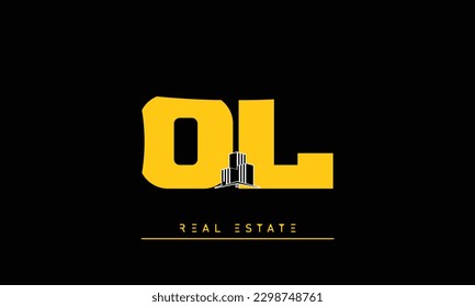 Real Estate letters Modern Creative logo OL , LO