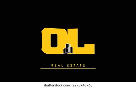 Real Estate letters Modern Creative logo OL , LO