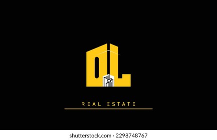 Real Estate letters Modern Creative logo OL , LO