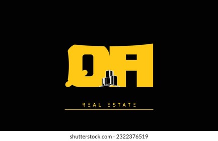 Real Estate letters Modern Creative logo QA , AQ