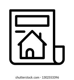 real estate line icon