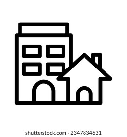 real estate line icon illustration vector graphic. Simple element illustration vector graphic, suitable for app, websites, and presentations isolated on white background