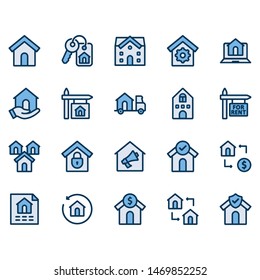 Real Estate Line Icon Set