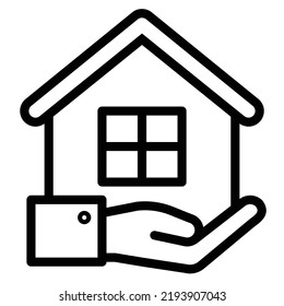Immobilienmarkensymbol, Vektorgrafik, Haus