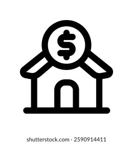 real estate line icon. vector icon for your website, mobile, presentation, and logo design.