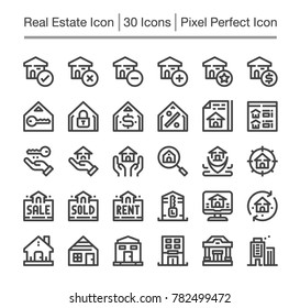 real estate line icon,editable stroke,pixel perfect icon