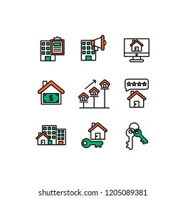 Real estate line icons