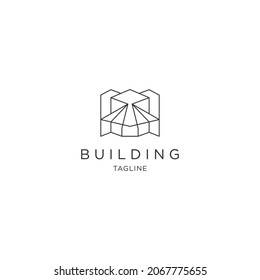 
Real Estate line simple logo design template.