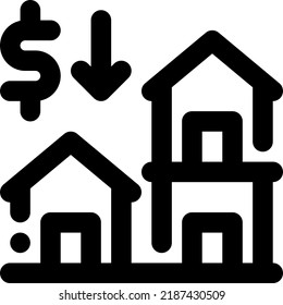Real Estate line style icon vector design and illustration template