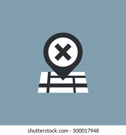 real estate: location icon in flat style