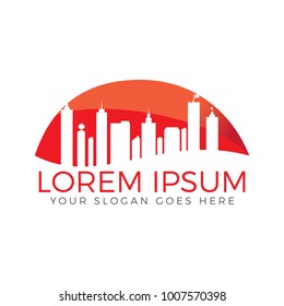 Real estate logo. Architectural Construction logo design concept template.