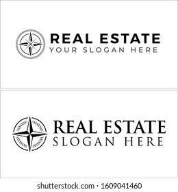 compass real estate logo white
