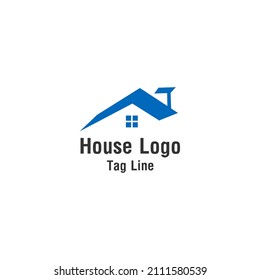 Logo de Real Estate, logotipo de Builder, plantilla de diseño de logotipo de techo de construcción ilustración vectorial