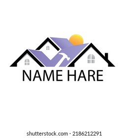 Estate logo, Builder-Logo, Baulogo Farbdesign-Vorlage Vektorgrafik