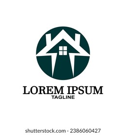 Logo de Real Estate, logotipo de Builder, ilustración vectorial de la plantilla del logotipo de Construcción.