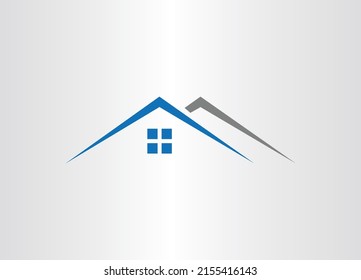 Real Estate logo, Builder logo, Roof Construction logo design template vector illustration