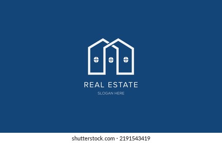 Real Estate logo, Builder logo, Roof Construction logo design template vector illustration