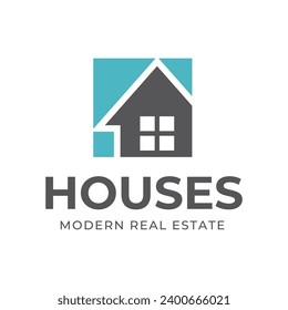 Real Estate logo, Builder logo, Roof Construction logo design template vector illustration