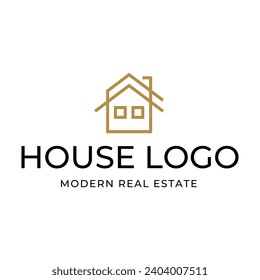 Real Estate logo, Builder logo, Roof Construction logo design template vector illustration