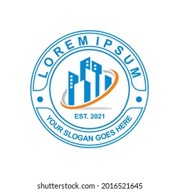 Logotipo inmobiliario, logotipo de construcción