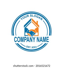 Logotipo inmobiliario, logotipo de construcción